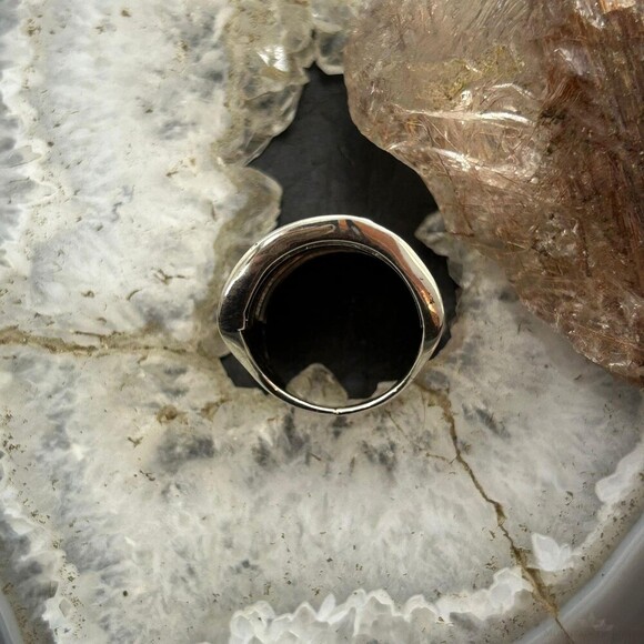 Sterling Silver Stripes Stacked Dome Modern Ring For Women, Taxco Mexico - Picture 8 of 10